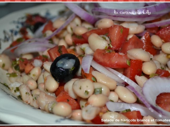 Salade de haricots blancs et tomates