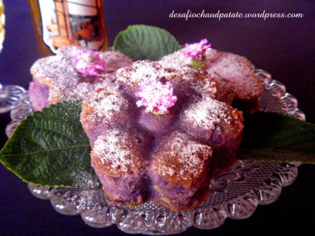 Gâteau patate péï à la mode brésilienne (patate douce violette, cachaça et fausse tonka)