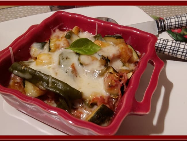 Gratin de légumes au jambon fumé