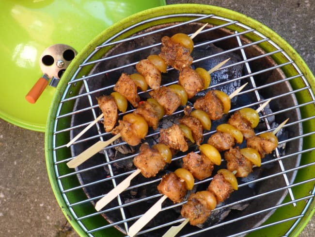 Brochettes de poulet mirabelles façon tajine