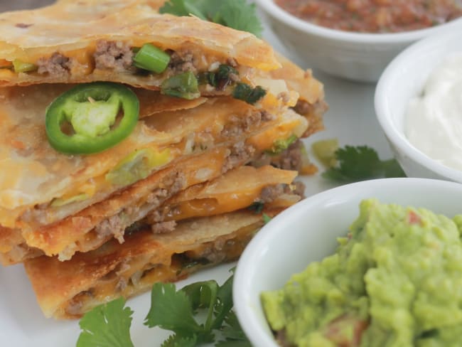 Quesadillas au boeuf haché