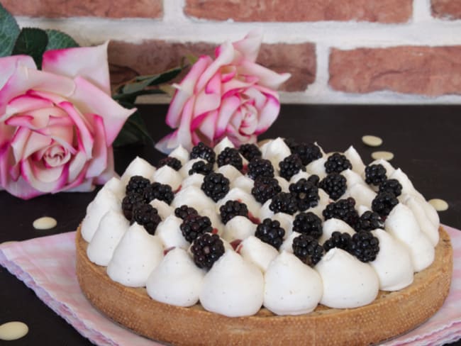 Tarte à la mûre et au chocolat blanc