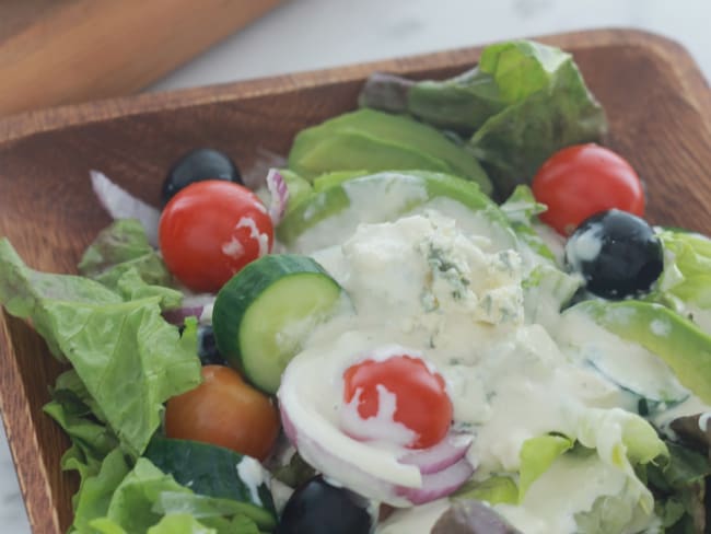 Salade sauce au fromage bleu