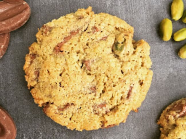 Cookies à la pistache et chocolat au lait