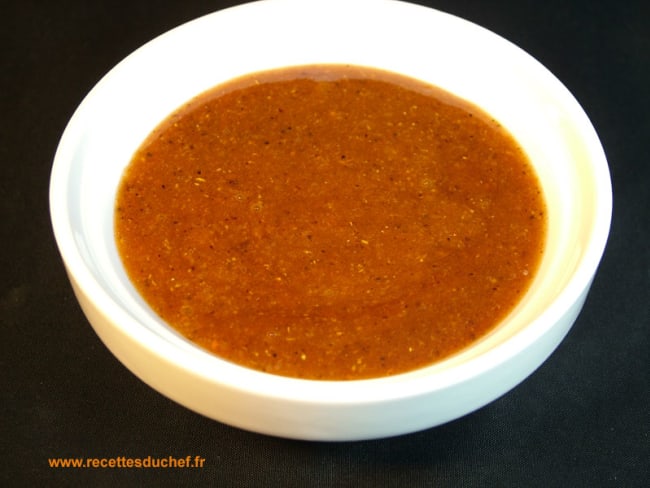 Sauce curry du fast-food à base de gelée de coings