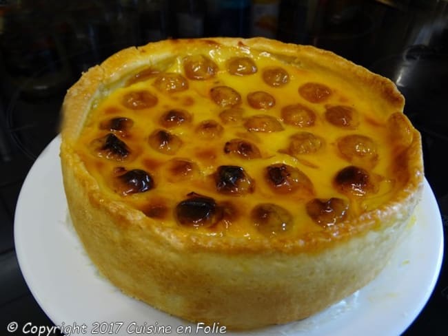 Flan pâtissier aux mirabelles