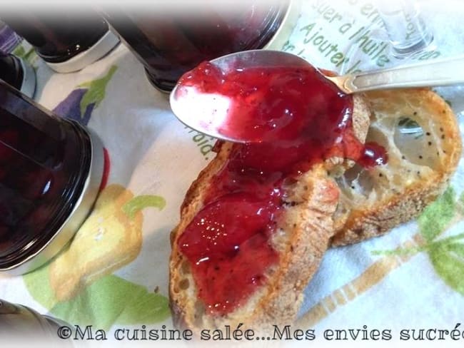 Confiture pêches de vigne et vanille