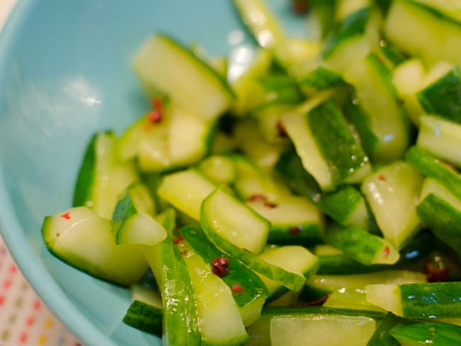 Salade de concombre au poivre de Sichuan