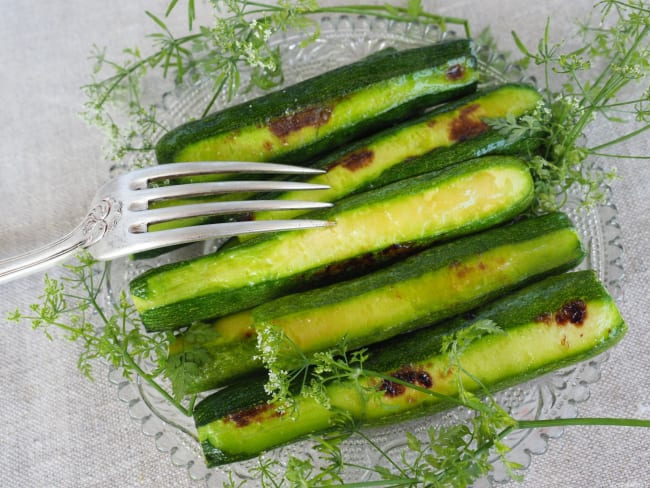 Courgettes à la plancha facile et rapide