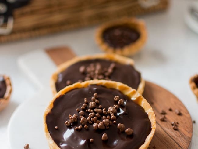 Tartelettes chocolat et caramel