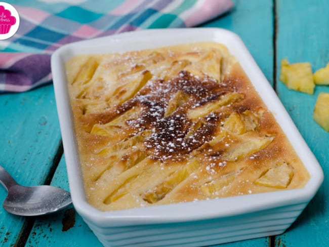 Clafoutis à l'ananas caramélisé