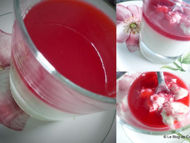 Panna cotta au sirop de groseilles