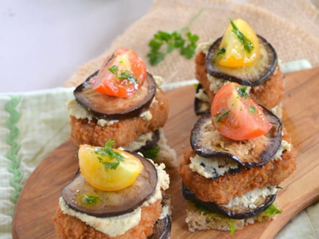 Mini burgers aux nuggets de soja