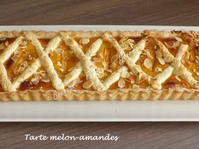 Tarte melon et amandes