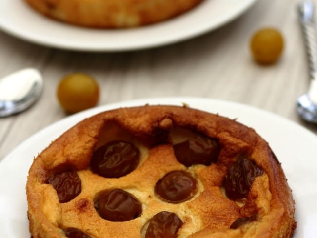 Gâteau au fromage blanc et mirabelles