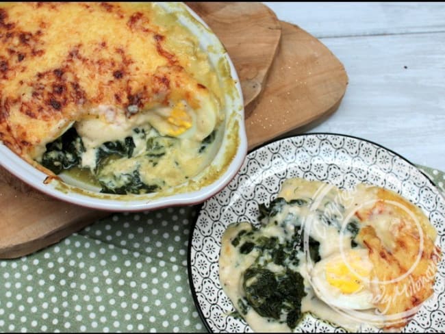 Oeufs gratinés à la florentine