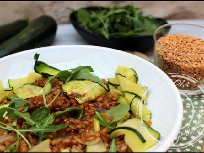 Risotto d’épeautre aux courgettes