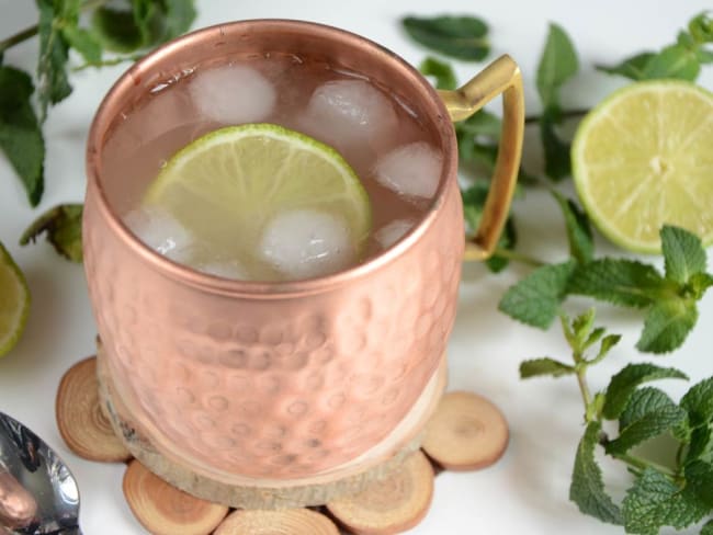 Cocktail Moscow Mule (vodka, ginger beer)