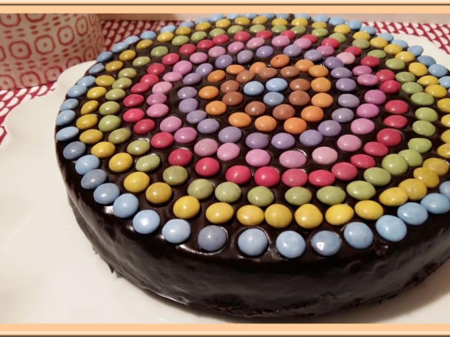 Gâteau au Yaourt au chocolat et Smarties