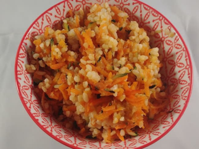 Salade de boulgour aux légumes sautés à l’huile de sésame