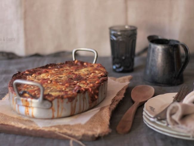 Lasagnes aux aubergines Ricotta et épinards