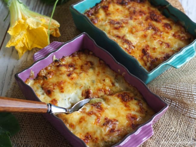 Gratin de courgettes comté béchamel