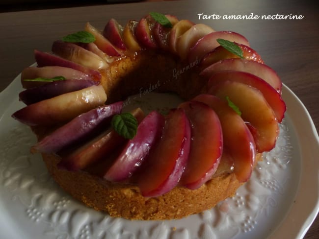 Tarte amande nectarine