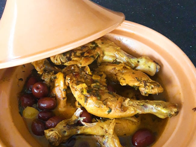 Tajine de poulet aux citrons confits