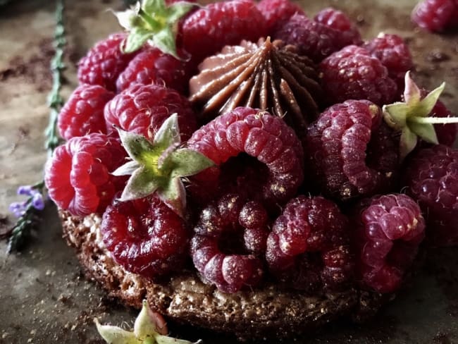 Tartelettes pralinées-framboises