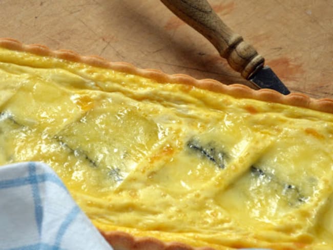 Tarte végétarienne au fromage Morbier