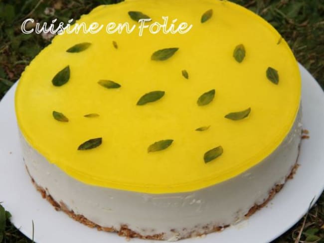 Entremets fraîcheur au citron et basilic