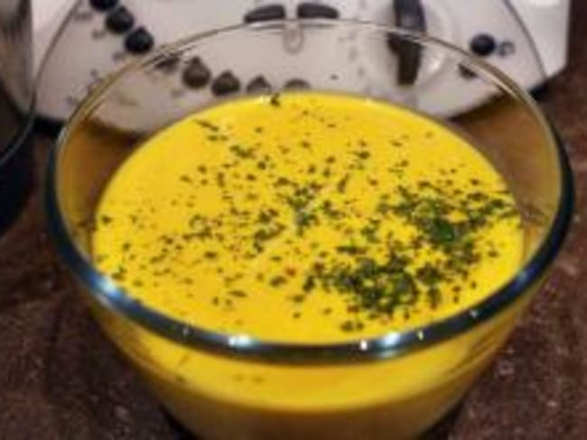 Potage potiron coco curry au thermomix facile et rapide