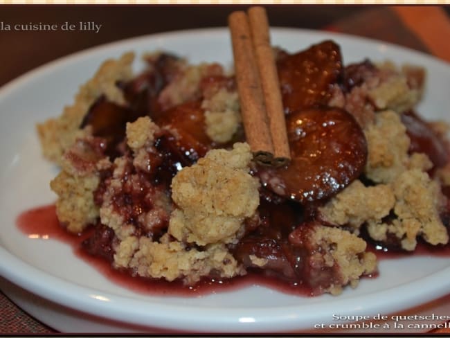 Soupe de quetsches, crumble à la cannelle : un délicieux dessert de fin d'été