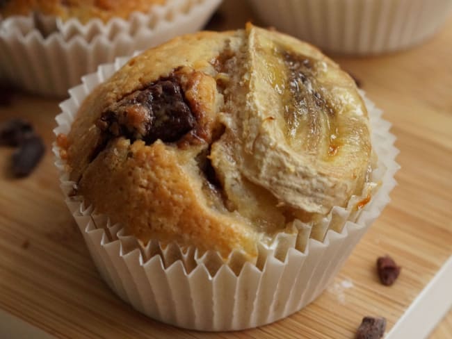 Muffins banane et pépites de chocolat