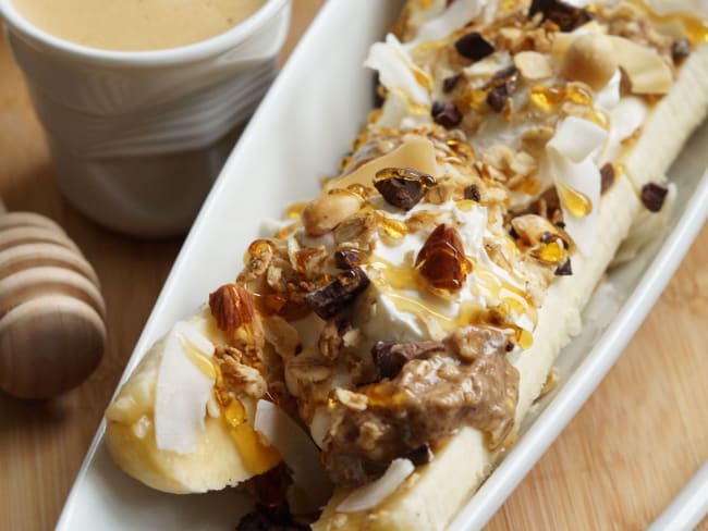 Breakfast banana split