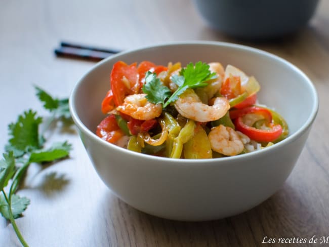 Crevettes sauce aigre-douce