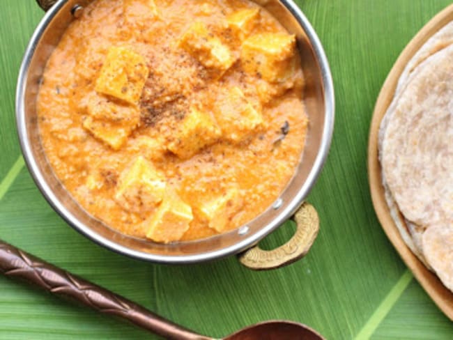 Paneer en sauce de tomates et noix de cajou