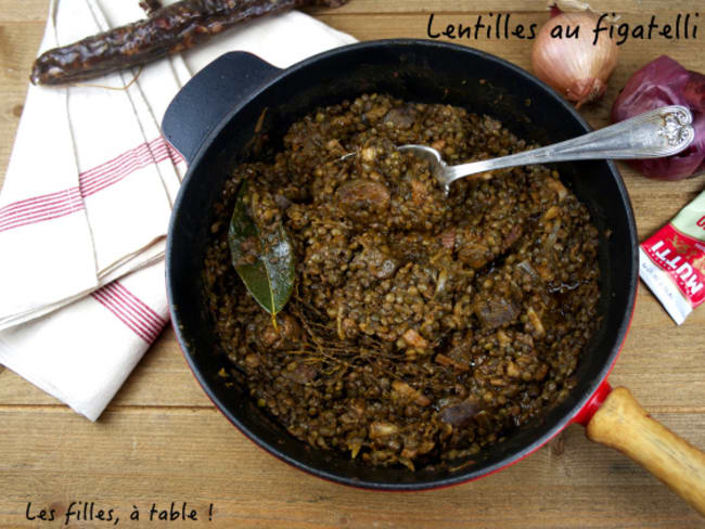 Lentilles au figatelli comme sur l'Ile de Beauté