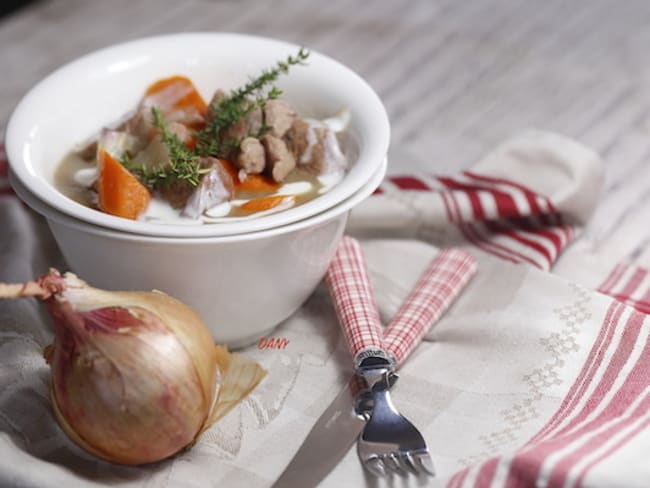 Fricassée de caïon au vin de Savoie