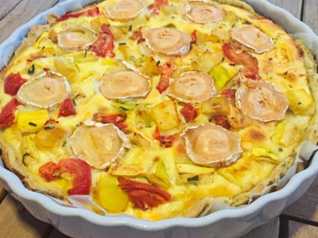 Tarte Courgettes, tomates, chèvre