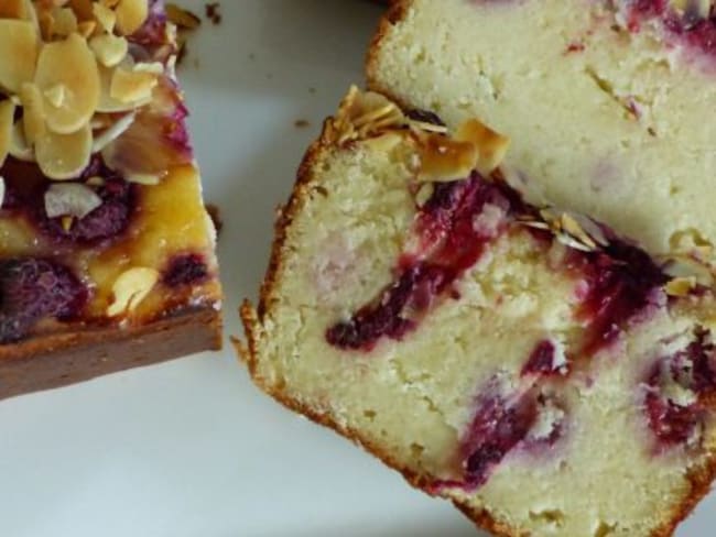 Cake amandes, framboises, ricotta