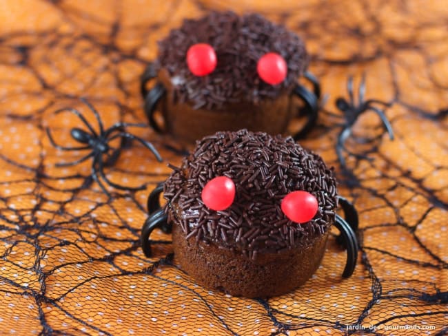 Halloween muffins araignées