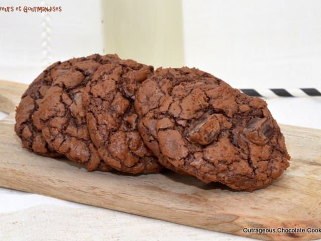 Outrageous Chocolate Cookies. Cookies tout chocolat de Martha Stewart.