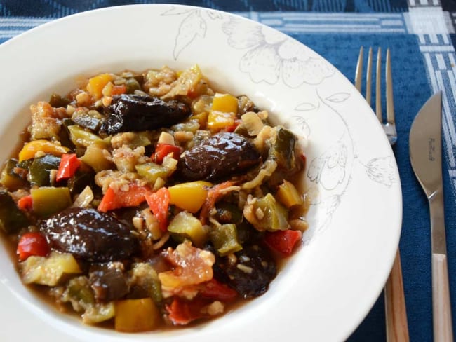 Ratatouille froide aux pruneaux