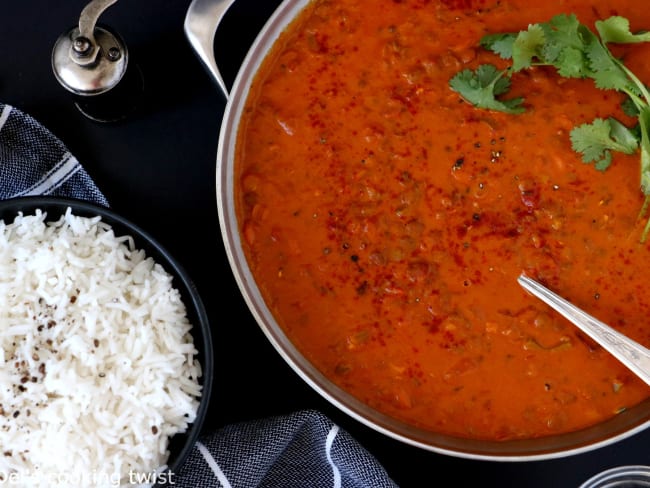 Curry crémeux de lentilles au lait de coco