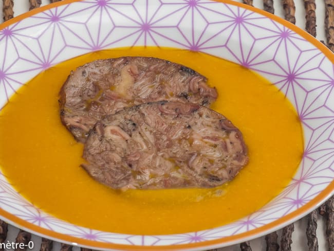 Soupe de potimarron à l'andouille