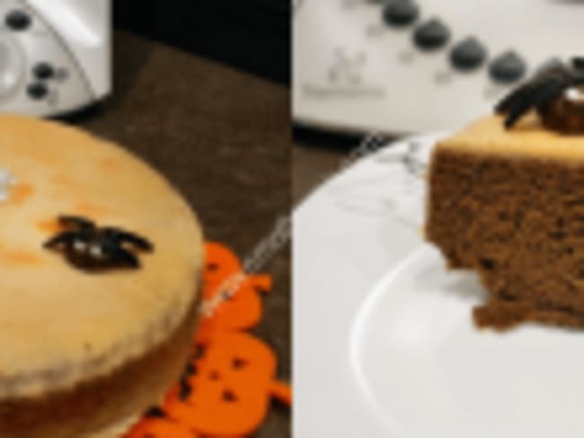 Gâteau d'Halloween chocolat orange au thermomix facile et rapide