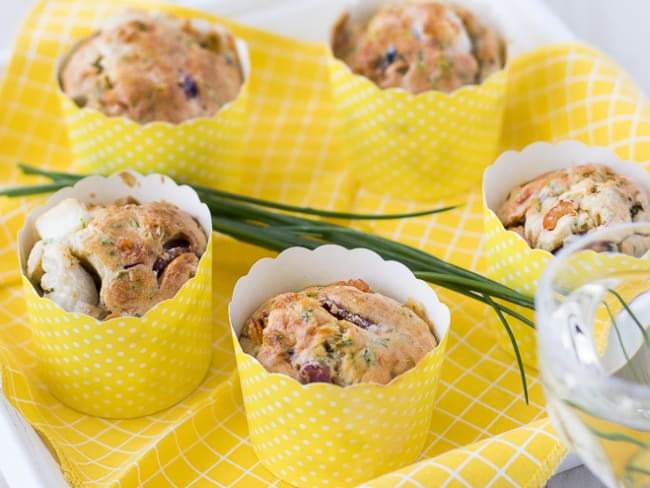 Muffins aux fruits de mer et ciboulette