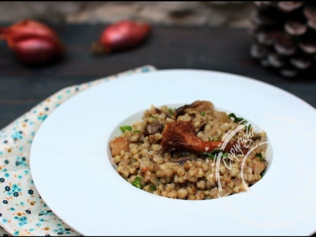 Risotto de sarrasin aux champignons