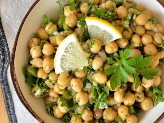 Balilah (salade de pois chiches) d'après le Chef Yotam Ottolenghi